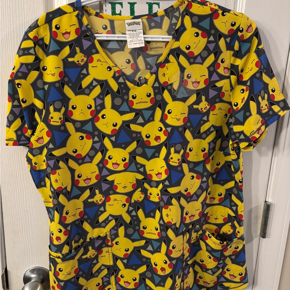 Pokemon Yellow and Blue Pikachu Women's Top